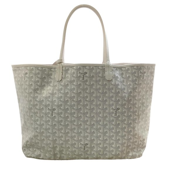 Goyard White Goyardine Saint Louis PM Tote with Heart - Picture 4 of 6